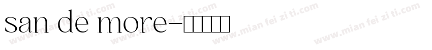 san de more字体转换